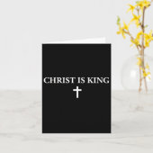 Christ Is King Christian Cross Religious Jesus Men Kaart (Gele Bloem)