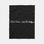 Christ Is King Jesus Catholic Christian Christiani Fleece Deken (Voorkant)