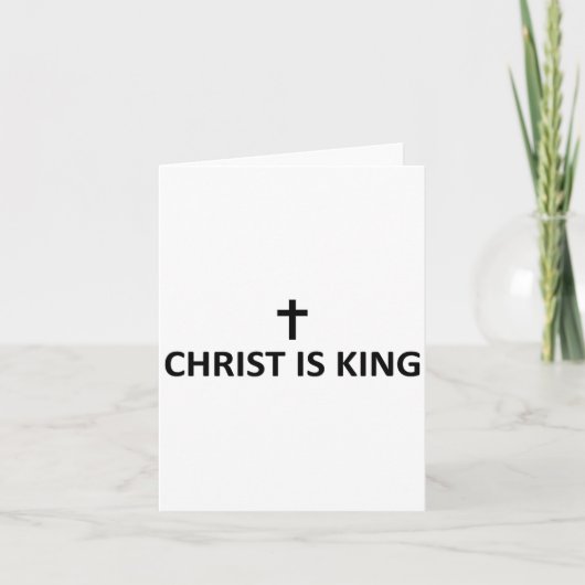 Christ Is King Subtle Minimal Christian Faith Reli Kaart (Voorkant)