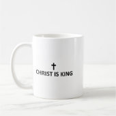 Christ Is King Subtle Minimal Christian Faith Reli Koffiemok (Links)