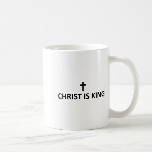 Christ Is King Subtle Minimal Christian Faith Reli Koffiemok (Rechts)