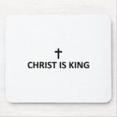 Christ Is King Subtle Minimal Christian Faith Reli Muismat (Voorkant)