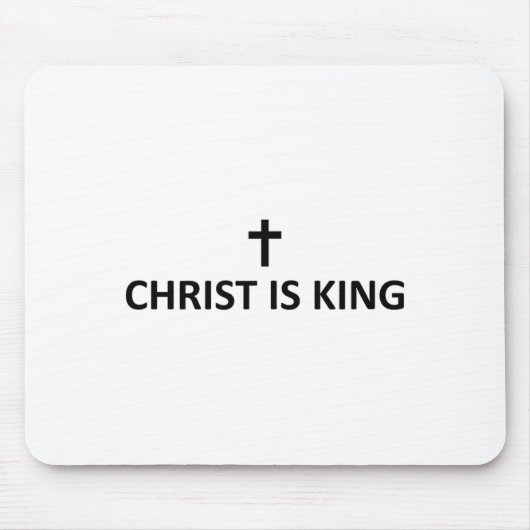 Christ Is King Subtle Minimal Christian Faith Reli Muismat (Voorkant)