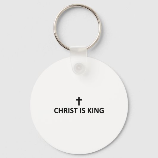 Christ Is King Subtle Minimal Christian Faith Reli Sleutelhanger (Voorkant)