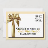 CHRIST IS MET ONS beste cadeau voor de kerst Feestdagenkaart (Voorkant)
