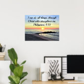 CHRIST IS MIJN STERKTE PHILIPPIAN 4:13 POSTER (Thuiskantoor)