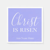 Christ is Risen Custom Blue Bell Christelijk Pasen Servet (Voorkant)