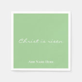 Christ is Risen Custom Green Christelijk Easter Servet (Voorkant)