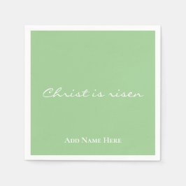 Christ is Risen Custom Green Christelijk Easter Servet