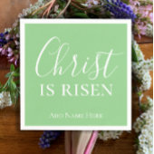 Christ is Risen Custom Green Christelijk Easter Servet