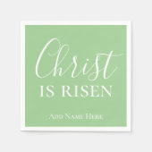 Christ is Risen Custom Green Christelijk Easter Servet (Voorkant)