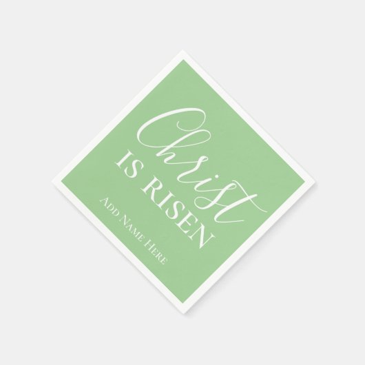 Christ is Risen Custom Green Christelijk Easter Servet (Hoek)