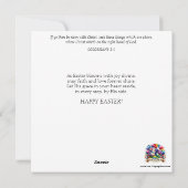 Christ is Risen Elegant Floral Waterverf Cross Feestdagenkaart (Achterkant)