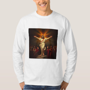 Christ is Risen Mannen-shirt met lange mouwen T-shirt