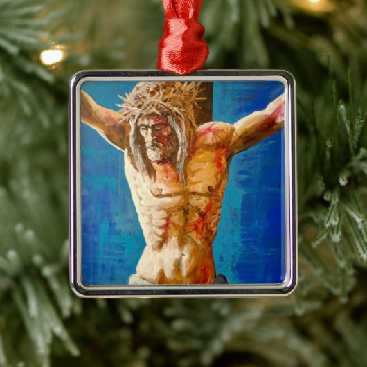 Christ Jesus  Metalen Ornament (Boom)