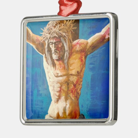 Christ Jesus  Metalen Ornament (Links)