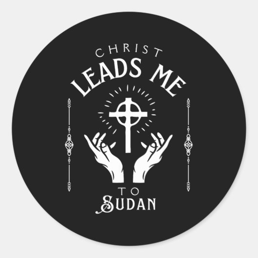 Christ Leads Me To Sudan  Ronde Sticker (Voorkant)