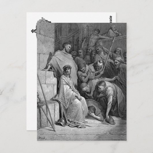 Christ Mocked Briefkaart (Voorkant / Achterkant)