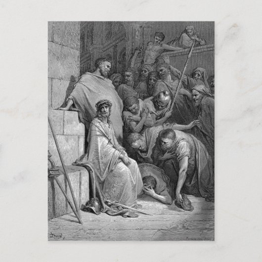 Christ Mocked Briefkaart (Voorkant)