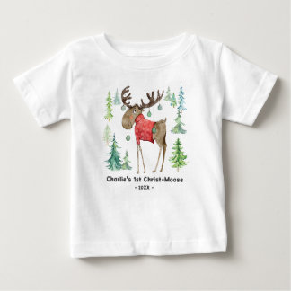Christ-Moose bodysuit T-shirt Baby Eerste kerst