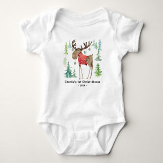 Christ-Moose bodysuit T-shirt Baby Eerste kerst