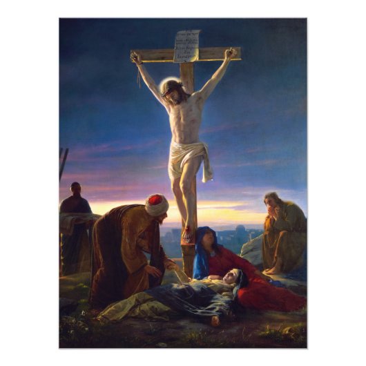 Christ on the Cross by Carl Bloch Foto Afdruk (Voorkant)