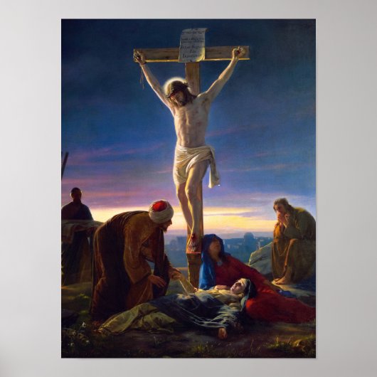 Christ on the Cross by Carl Bloch Poster (Voorkant)