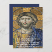 Christ Pantocrator Mosaic Iconic Religious Roman A Kaart (Voorkant / Achterkant)