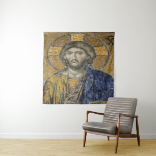 Christ Pantocrator Mosiac Iconic Religious Roman A Wandkleed