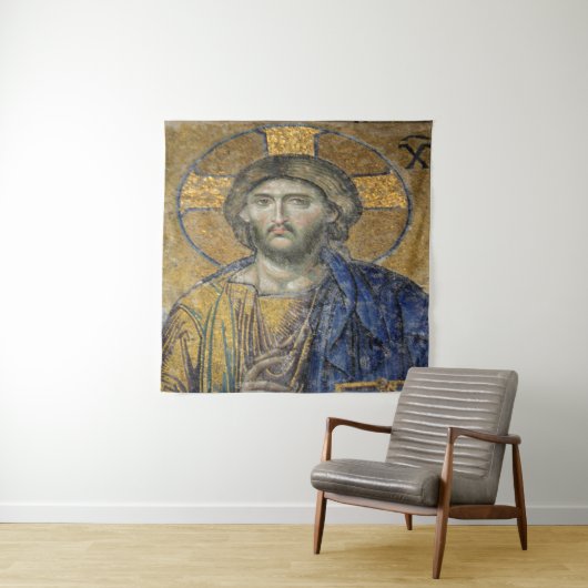 Christ Pantocrator Mosiac Iconic Religious Roman A Wandkleed (In situ)