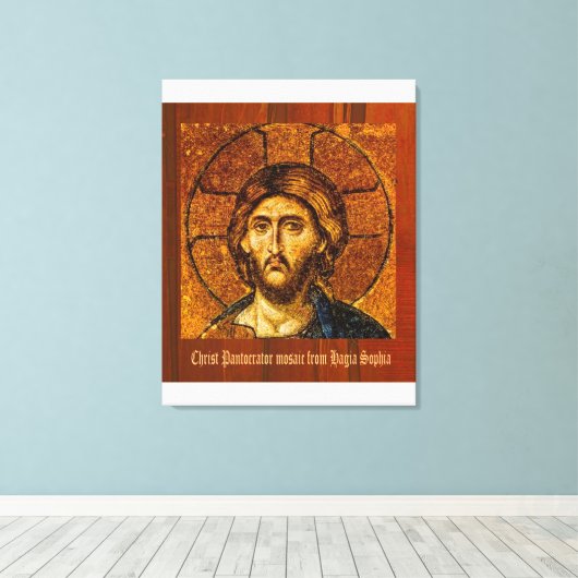 Christ Pantocrator - Uitgerekte canvas Print (Insitu (Houten vloer))