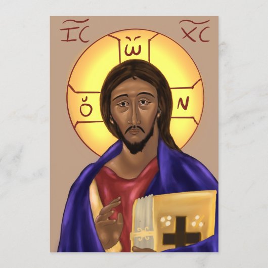 Christ Paper Icon Card Bedankkaart (Voorkant)