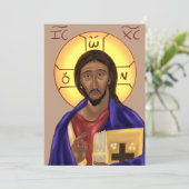Christ Paper Icon Card Bedankkaart (Staand voorkant)