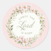 Christ the Lord is Risen | Spring Flowers Ronde Sticker (Voorkant)