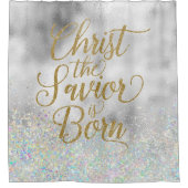 Christ the Savior is Born Christmas Douchegordijn (Voorkant)