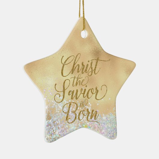 Christ the Savior is Born Christmas Keramisch Ornament (Rechts)
