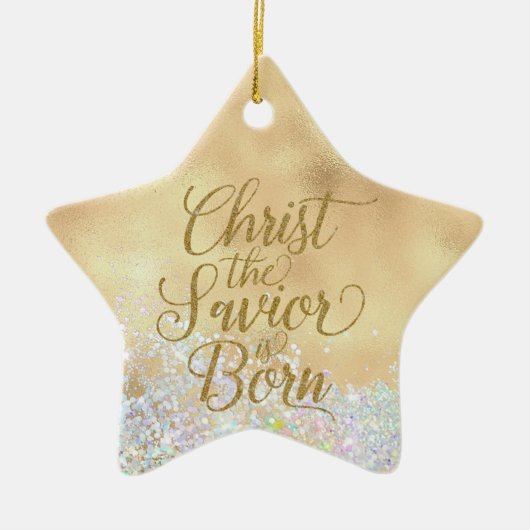 Christ the Savior is Born Christmas Keramisch Ornament (Voorkant)