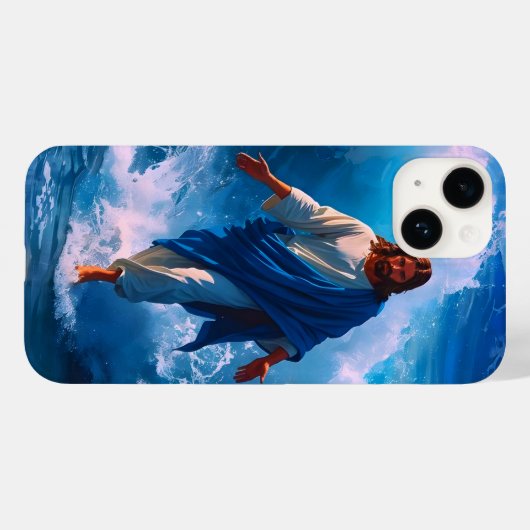 Christ Walks on Water iPhone case (Achterkant (horizontaal))
