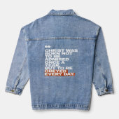 Christ Was Born to Be Obeyed Denim Jacket (Achterkant)