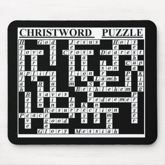 CHRIST-Word Puzzle Muismat (Voorkant)