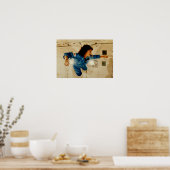 Christa McAuliffe in gewichtloze training Poster (Keuken)