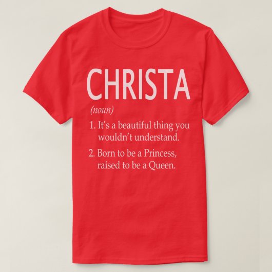 Christa Naam Gift 125 T-shirt (Design voorkant)