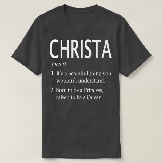 Christa Naam Gift 6 T-shirt (Design voorkant)