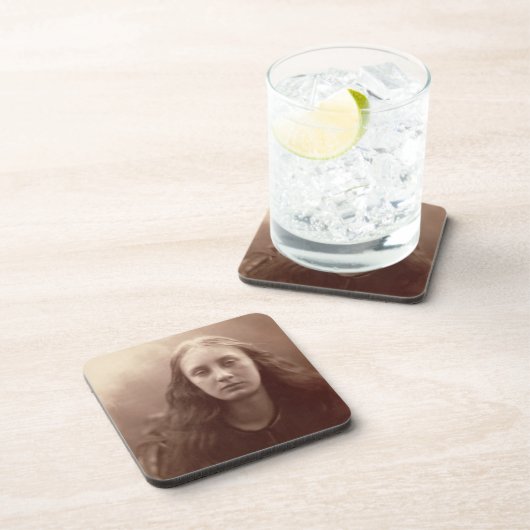 Christabel, portret van May Prinsep, c.1867 (sepia Drankjes Onderzetter (Rechterzijde)