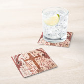 Christain Cross Artwork Kartonnen Onderzetters (Insitu)