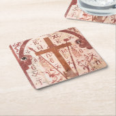 Christain Cross Artwork Kartonnen Onderzetters (Schuin)