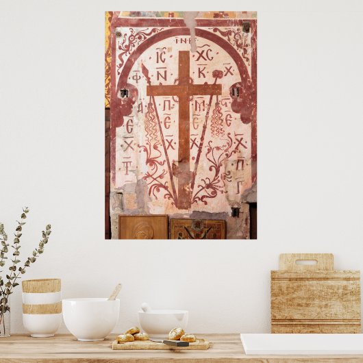Christain Cross Artwork Poster (Keuken)