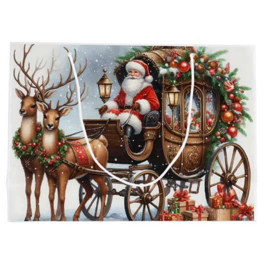 Christam santa groot cadeauzakje (Achterkant)