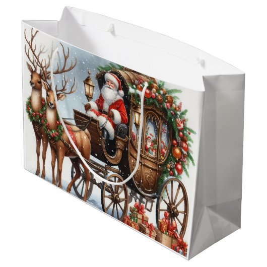 Christam santa groot cadeauzakje (Achterkant Gekanteld)