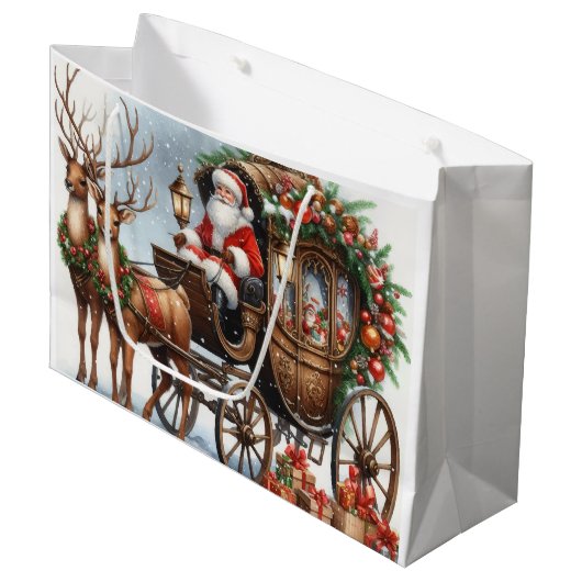 Christam santa groot cadeauzakje (Voorkant Gekanteld)